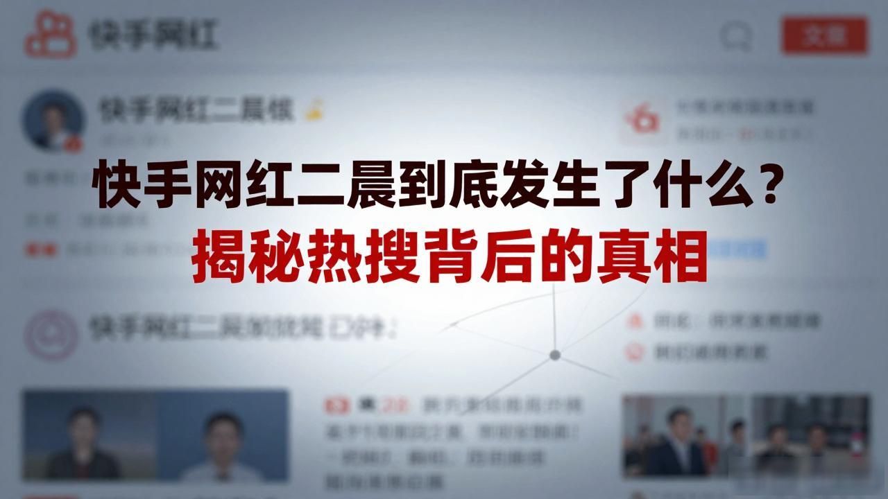 快手网红二晨到底发生了什么？揭秘热搜背后的真相